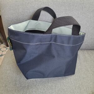 Herve Chapelier Blue and Light Blue/seafoam Nylon Boat Mini Tote Bag